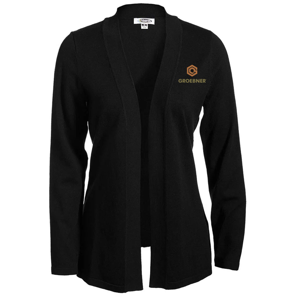 Edwards Women's Black Open Cardigan