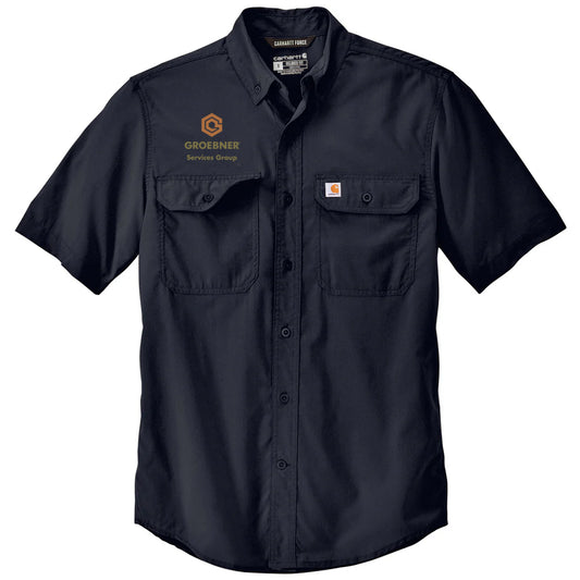 Carhartt Men's Navy Force Solid Short Sleeve Shirt