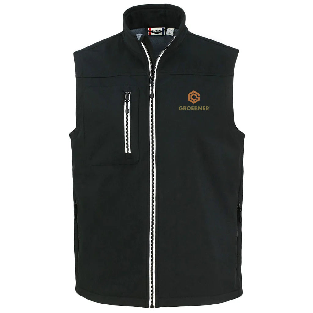 Clique Men's Black Telemark Eco Stretch Softshell Vest