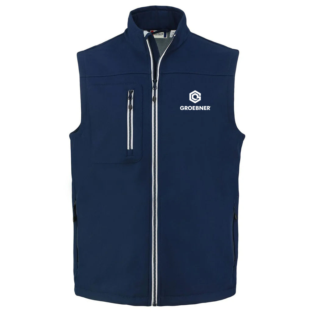 Clique Men's Dark Navy Telemark Eco Stretch Softshell Vest