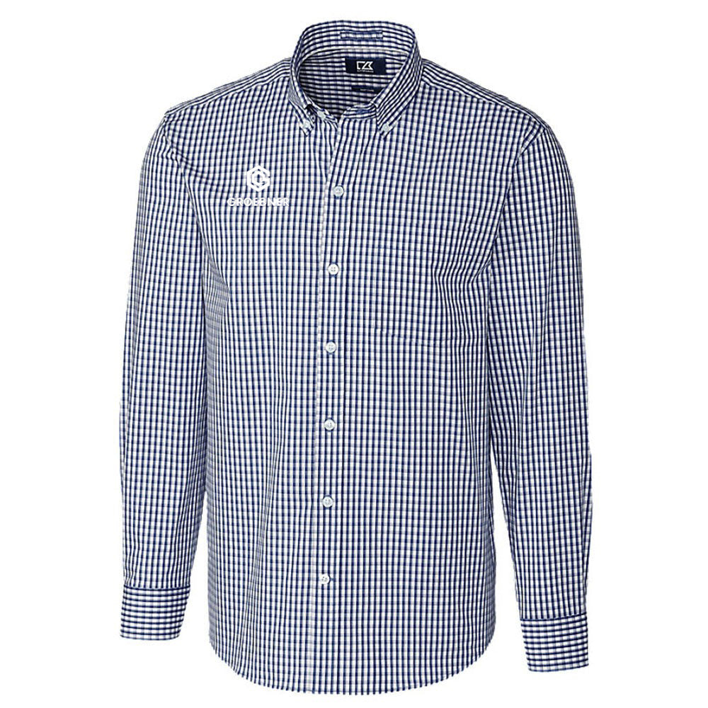 Cutter & Buck Men's Liberty Navy Easy Care Stretch Shirt