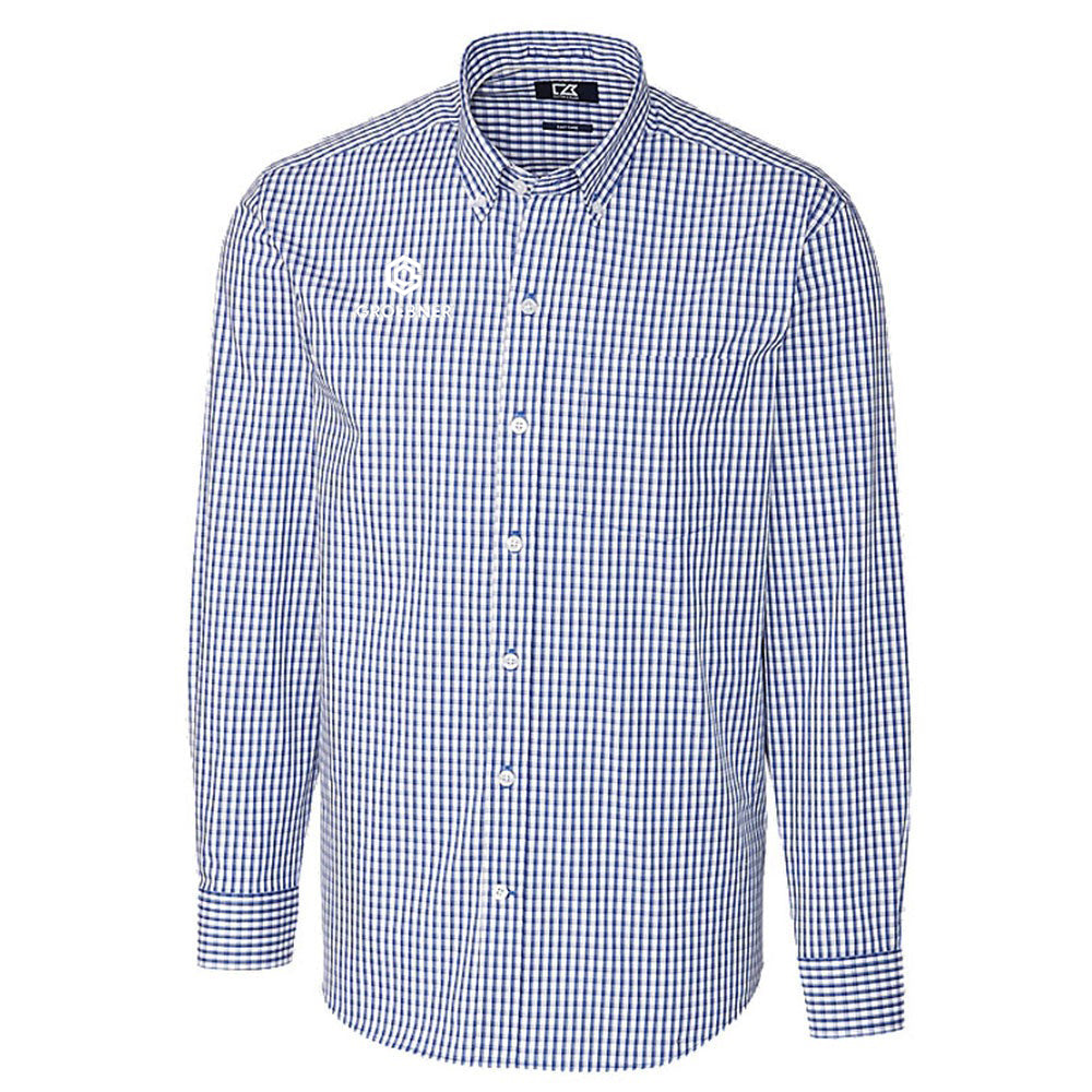 Cutter & Buck Men's Tour Blue Easy Care Stretch Shirt