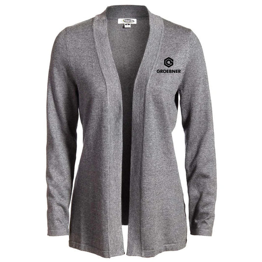 Edwards Women's Grey Heather Open Cardigan