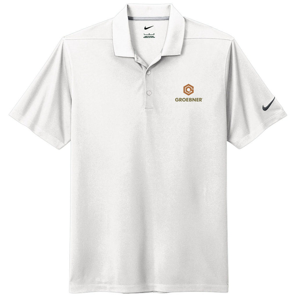 Nike Men's White Dri-FIT Micro Pique 2.0 Polo