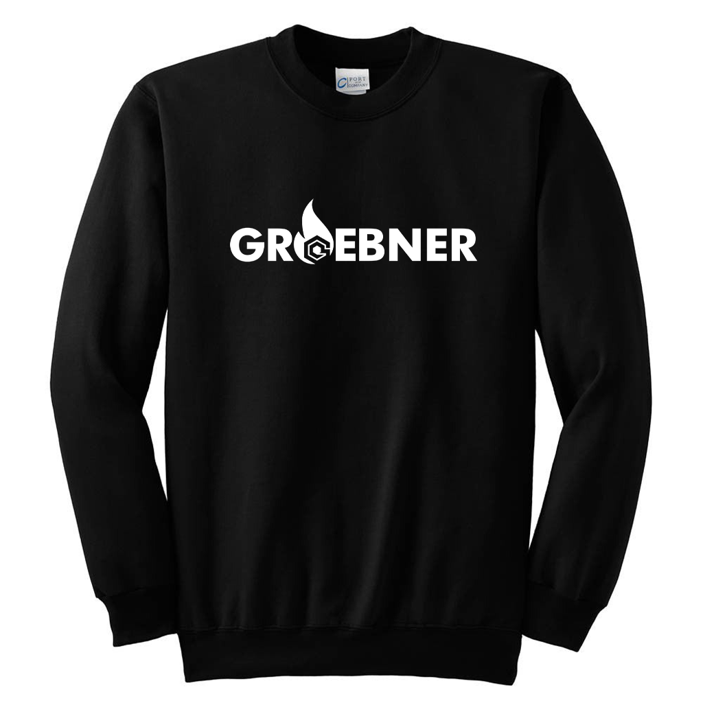 Port & Company Black Ultimate Crewneck Sweatshirt