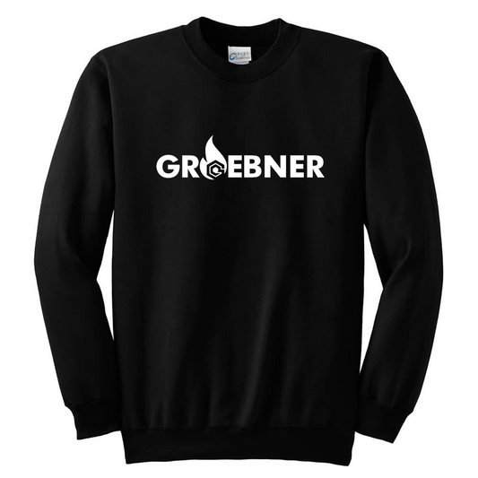 Port & Company Black Ultimate Crewneck Sweatshirt