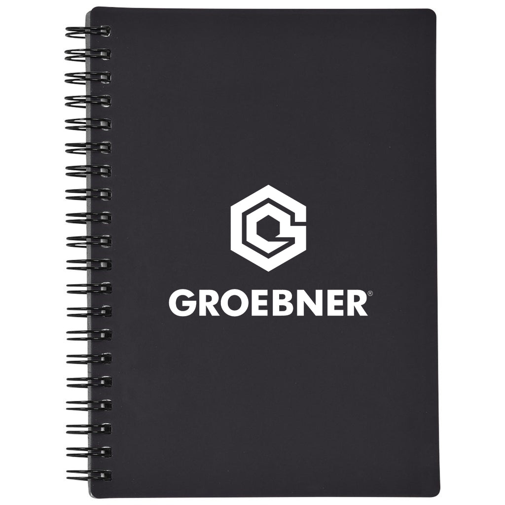 Hit Black Rubbery Spiral Notebook