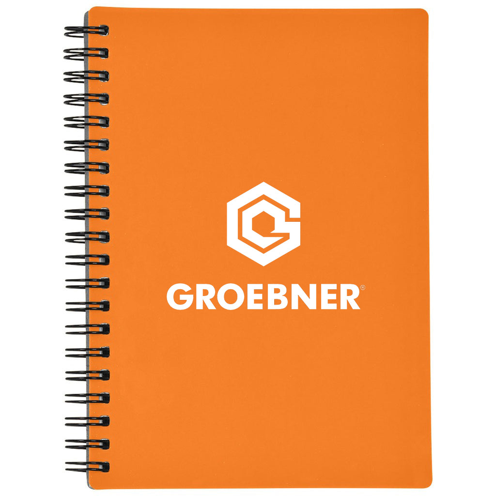 Hit Orange Rubbery Spiral Notebook