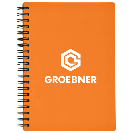 Hit Orange Rubbery Spiral Notebook
