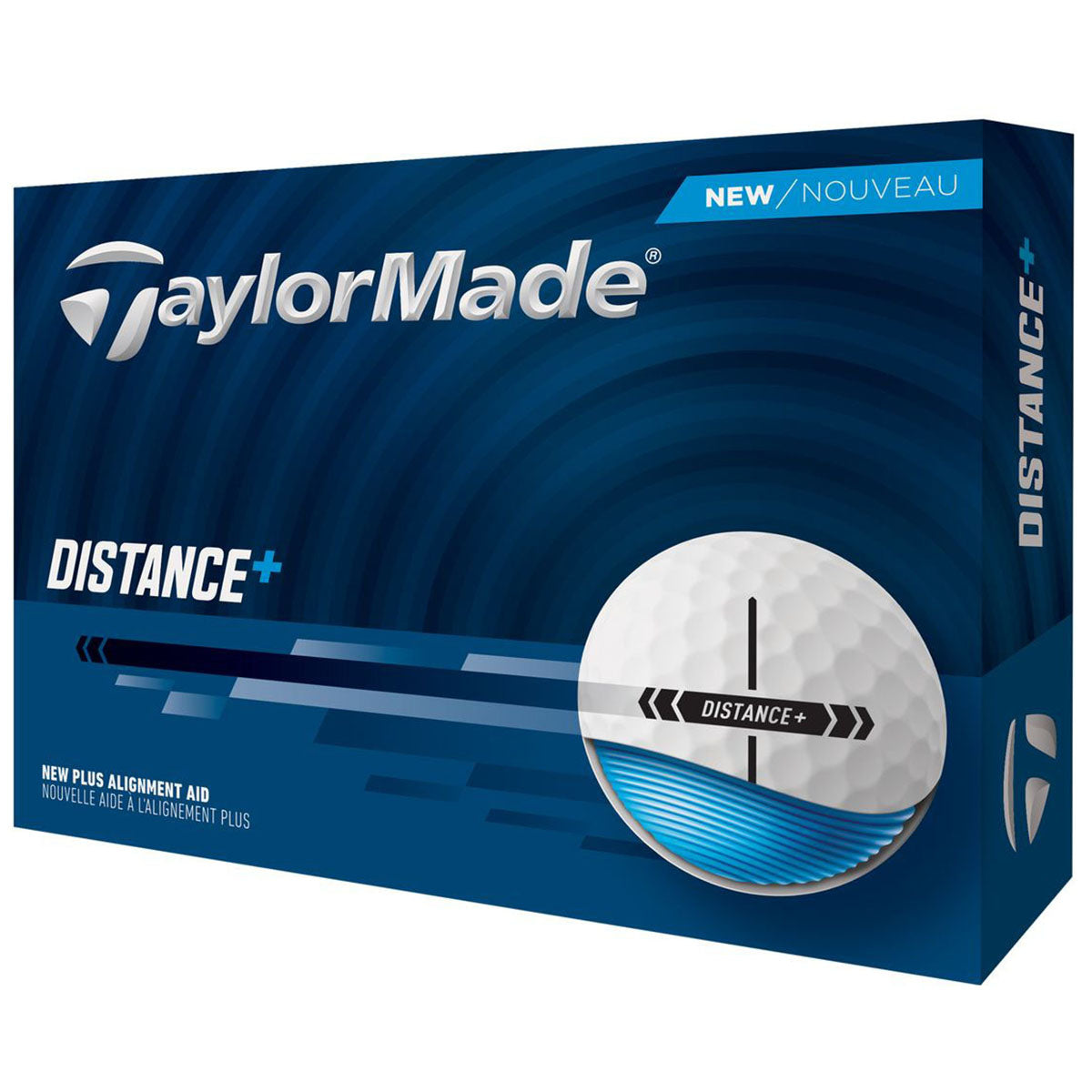 TaylorMade White Distance+ Golf Balls (One Dozen) - 50th Anniversary Edition