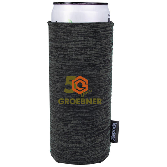 Koozie Black Heather Collapsible Slim Can Cooler