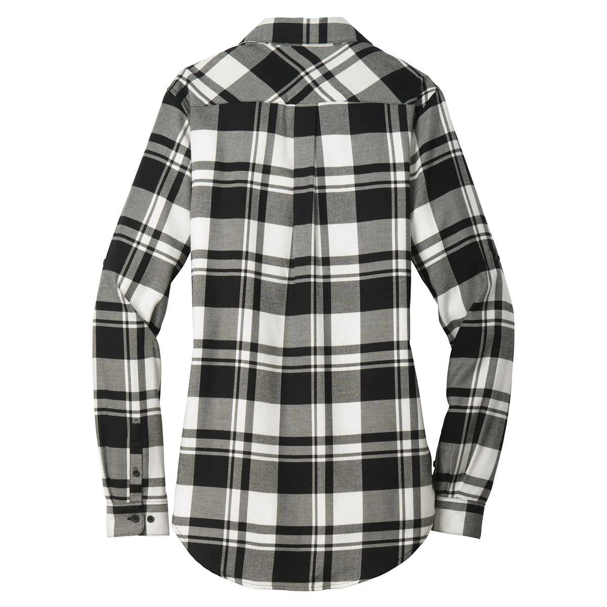 Port Authority Women's Snow White/Black Flannel Shirt