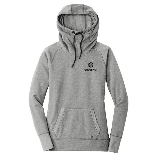 New Era Women's Shadow Grey Heather Tri-Blend Fleece Pullover Hoodie