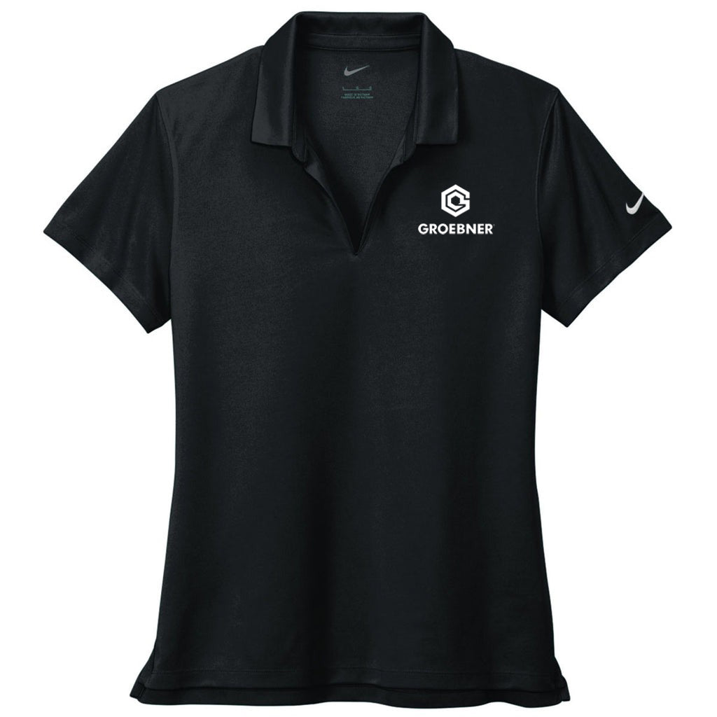 Nike Women's Black Dri-FIT Micro Pique 2.0 Polo