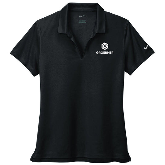 Nike Women's Black Dri-FIT Micro Pique 2.0 Polo