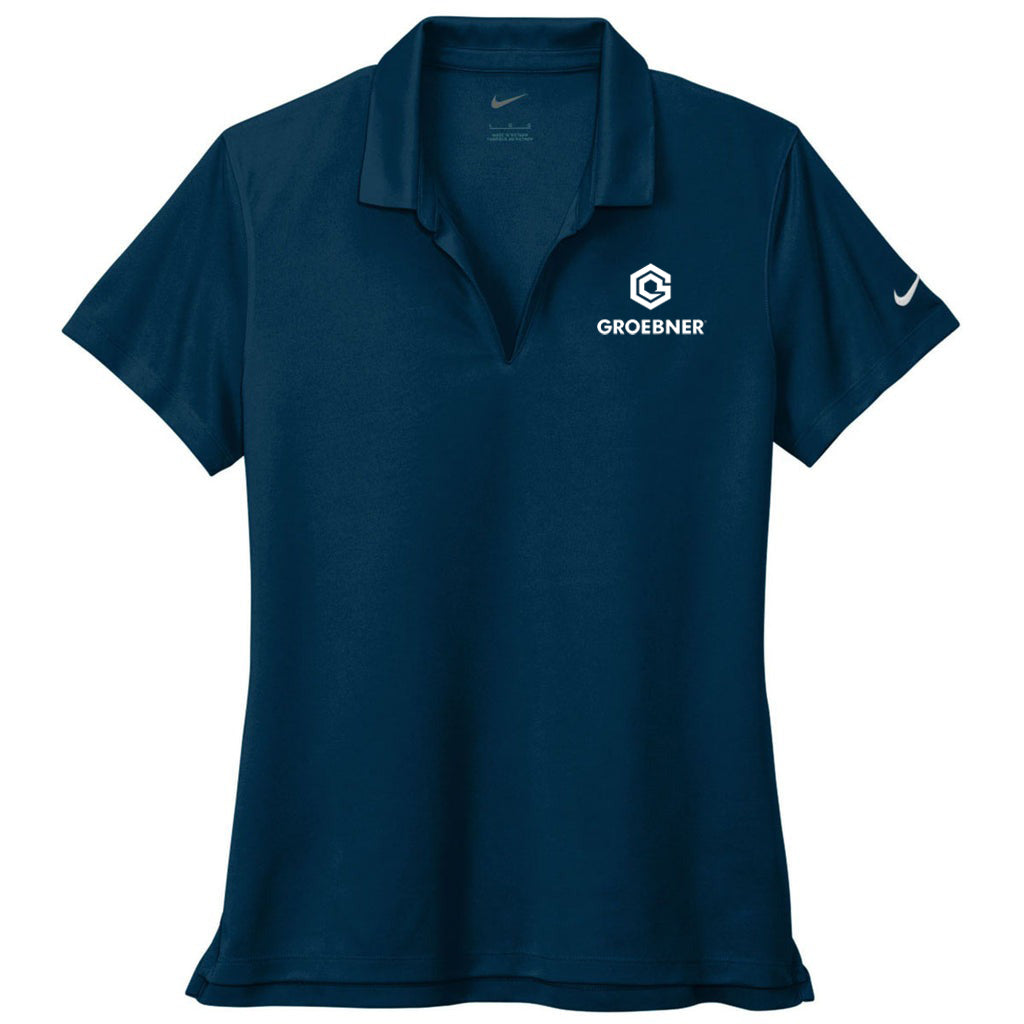 Nike Women's Navy Dri-FIT Micro Pique 2.0 Polo