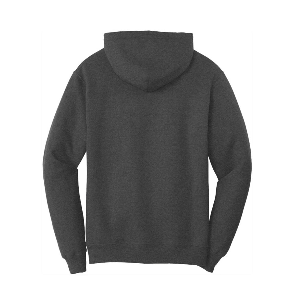 Port & Company Dark Heather Grey Hooded Sweatshirt