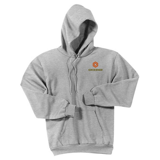 Port & Company Ash Grey Hooded Sweatshirt