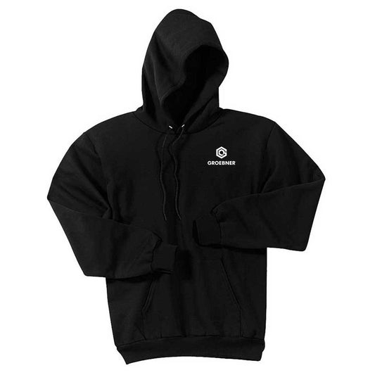 Port & Company Jet Black Hooded Sweatshirt