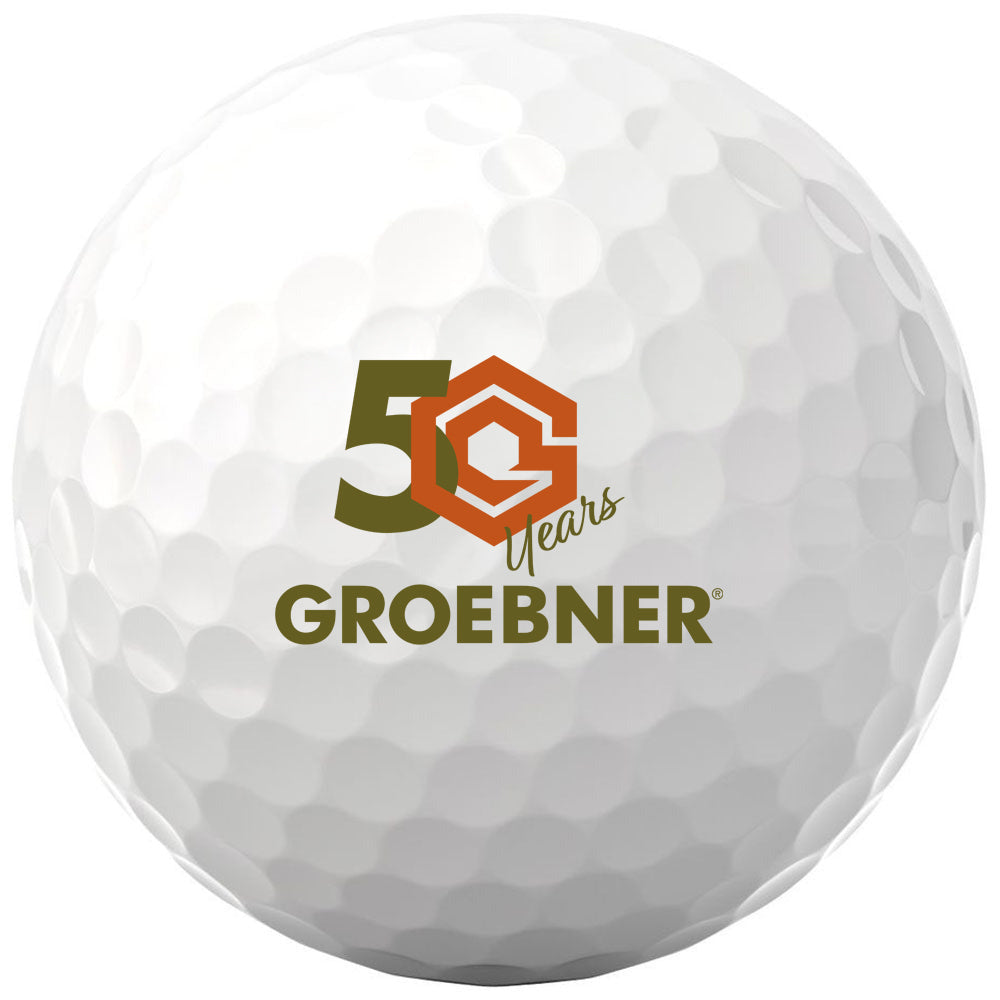 TaylorMade White Distance+ Golf Balls (One Dozen) - 50th Anniversary Edition