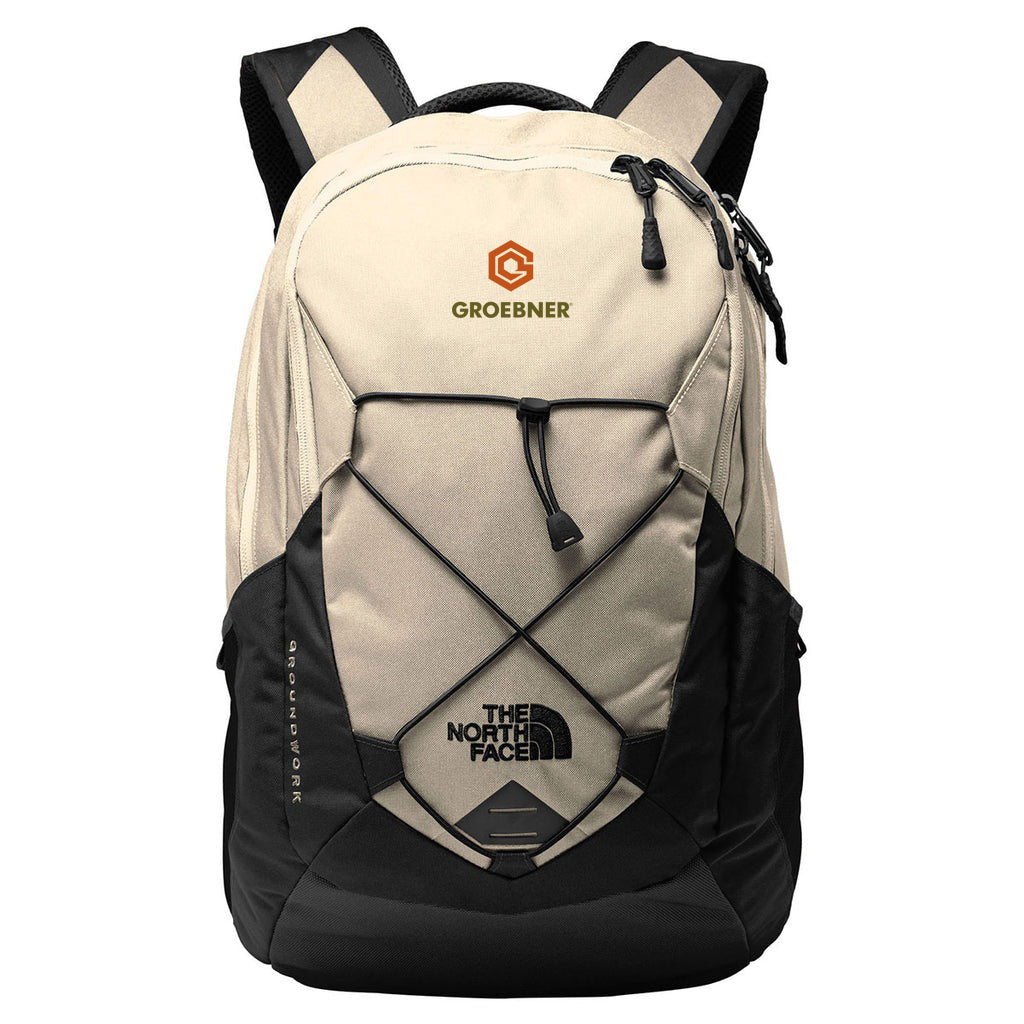 The North Face Rainyday Ivory Dark Heather/TNF Black Groundwork Backpack