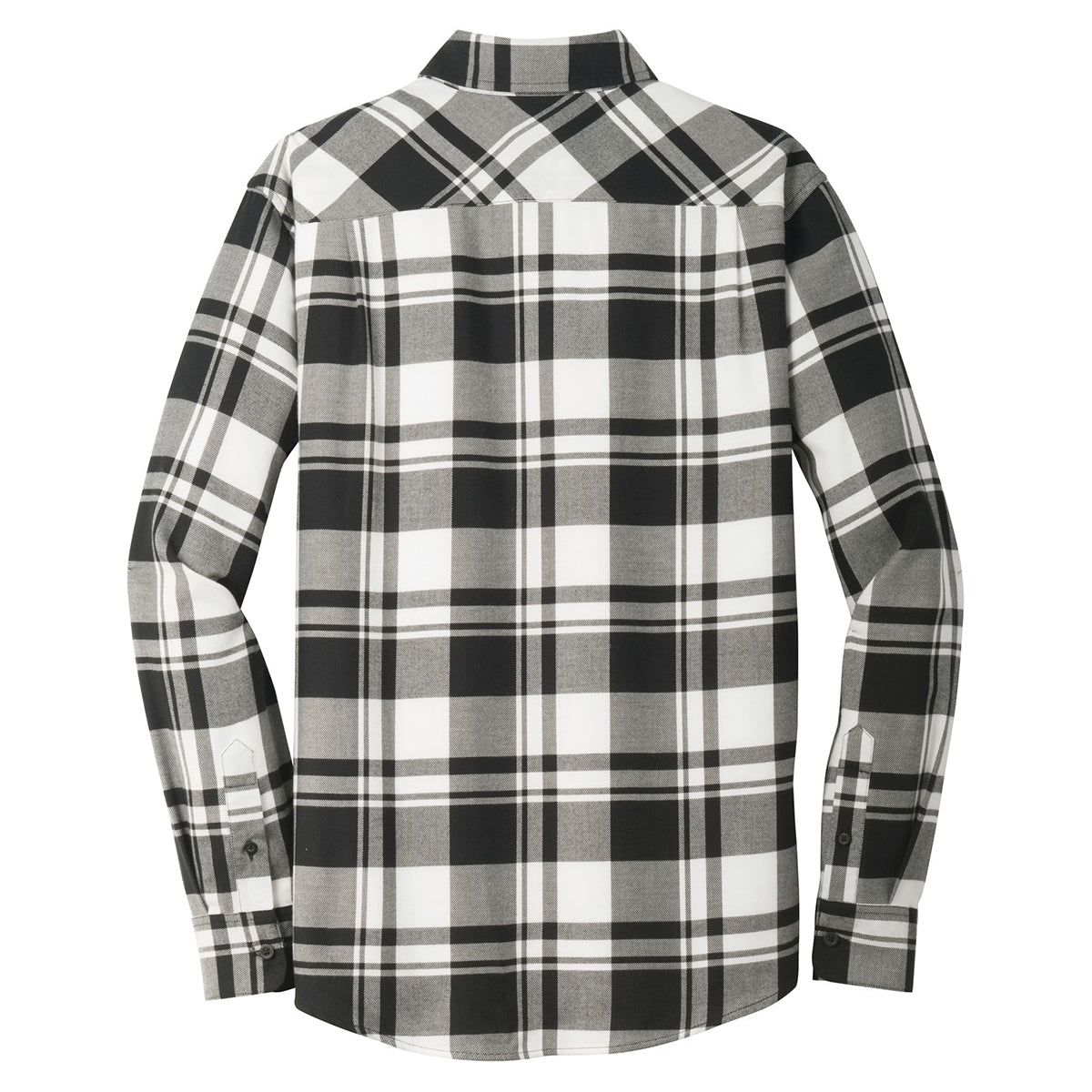 Port Authority Men's Snow White/Black Flannel Shirt