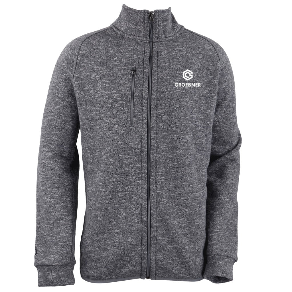 Zusa Men's Light Grey Heather Midtown Fleece Full Zip