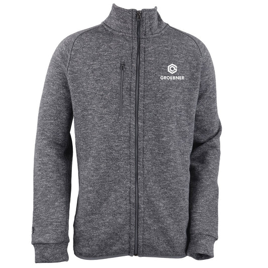 Zusa Men's Light Grey Heather Midtown Fleece Full Zip