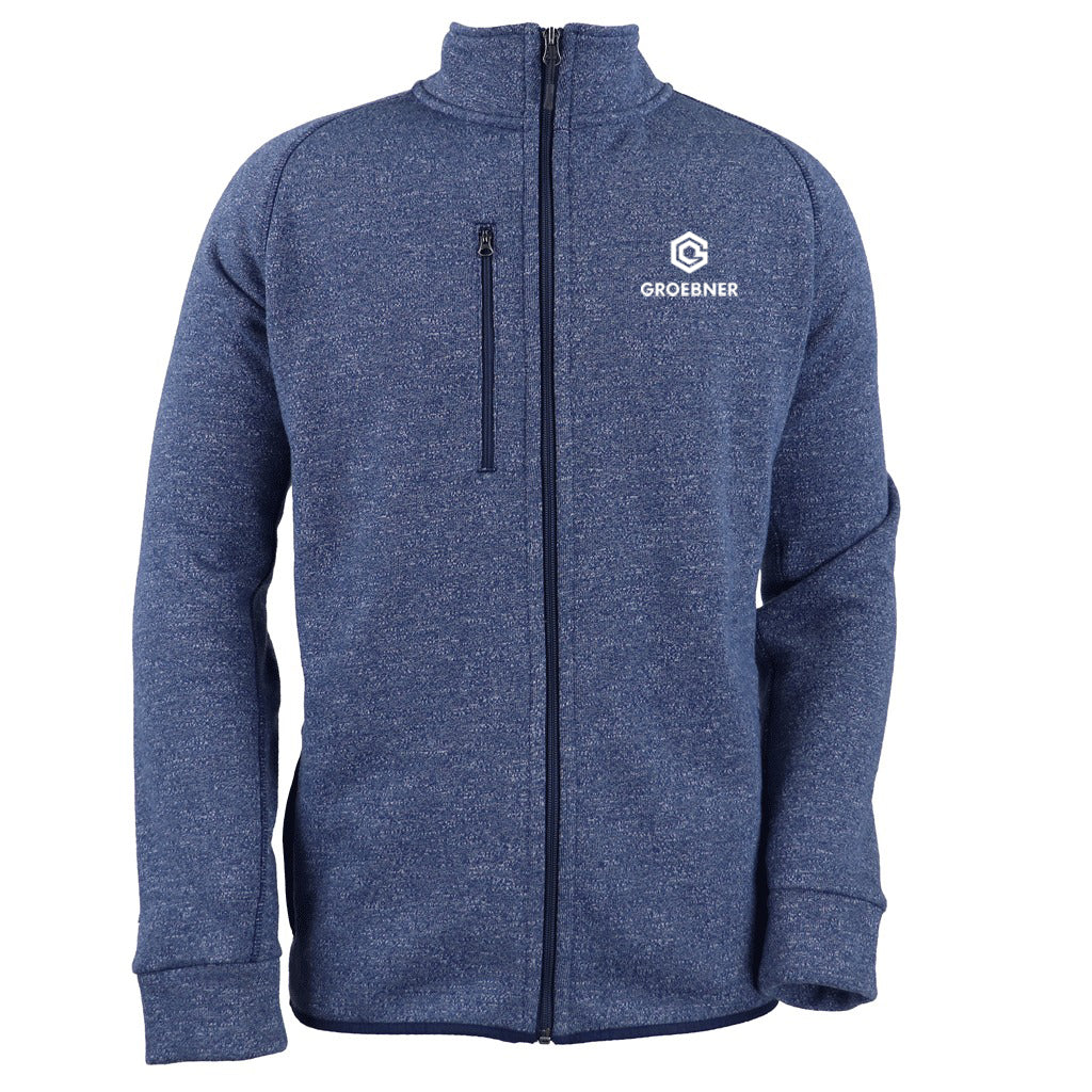 Zusa Men's True Navy Heather Midtown Fleece Full Zip