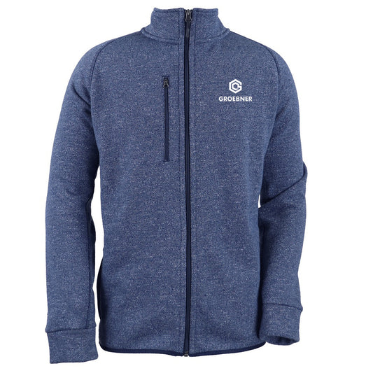 Zusa Men's True Navy Heather Midtown Fleece Full Zip